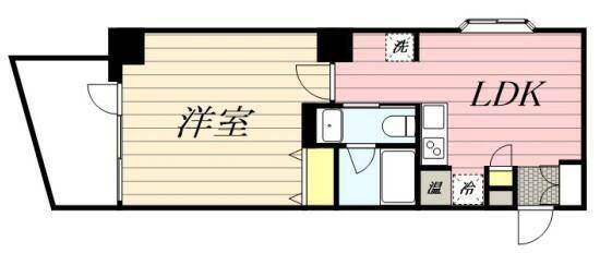 HF八丁堀レジデンスⅡ(1DK/13階)の間取り写真