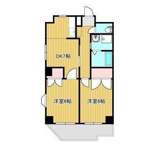 ロイヤルマンションHAMADA(2DK/2階)の間取り写真