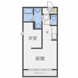 オリエントコート学園前(1LDK/4階)の間取り写真