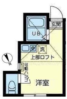 カーザ ビアンカ(ワンルーム/1階)の間取り写真