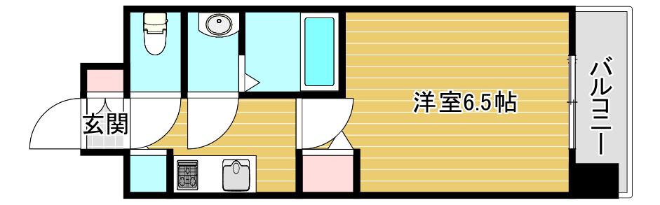 レオンコンフォート難波西II(1K/3階)の間取り写真