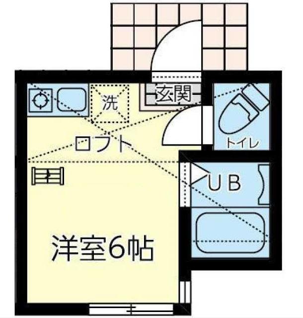 ユナイト市場メルヴィンの杜(ワンルーム/1階)の間取り写真