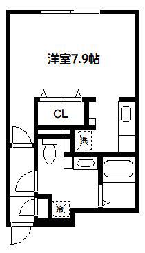 LA STAGE イースト NAKANO(1K/4階)の間取り写真