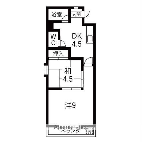 新日ビル豊明マンション(2DK/4階)の間取り写真