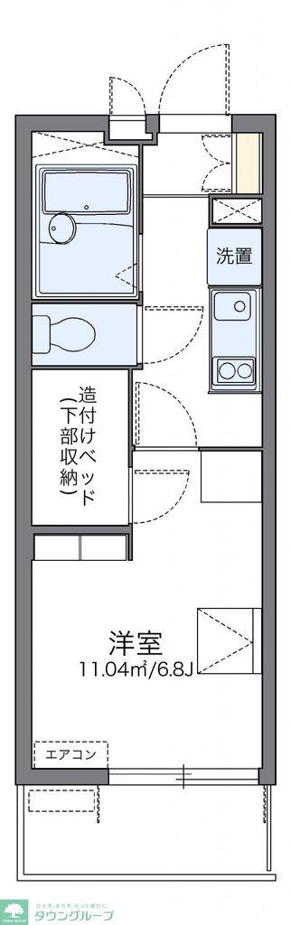 レオパレスマ メゾンC(1K/1階)の間取り写真