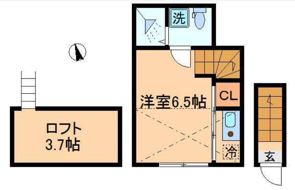 HAPPY上板橋(ワンルーム/2階)の間取り写真