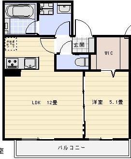 プルミエールD(1LDK/3階)の間取り写真