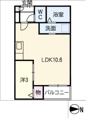 FILLE FLATS TSUKIJI(1LDK/2階)の間取り写真