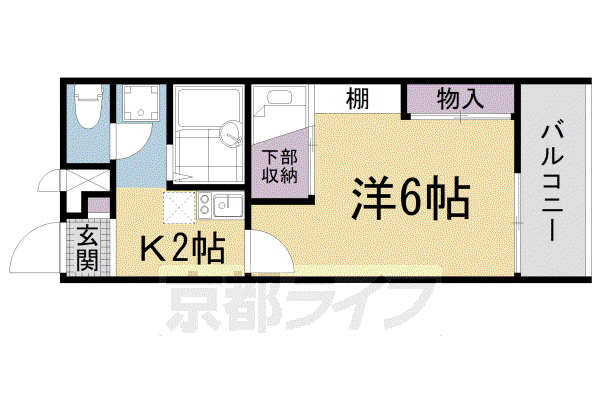 レオパレスアーバンパレスII(1K/3階)の間取り写真