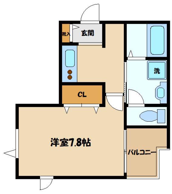 M HAUS(1K/3階)の間取り写真