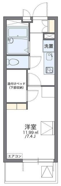 レオパレスヴァンメルベーユ(1K/3階)の間取り写真