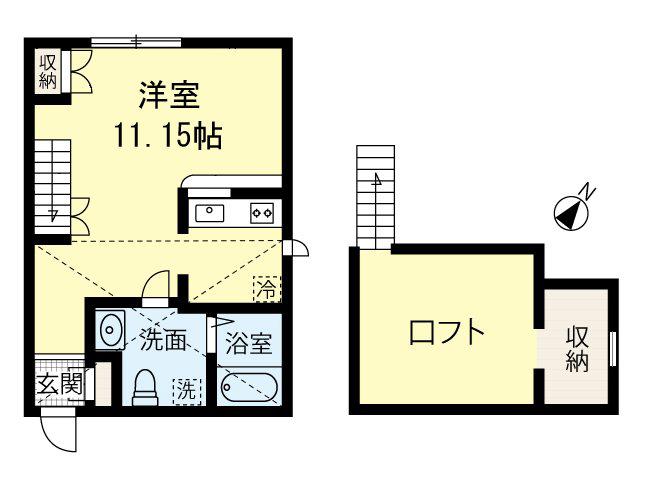 LEBENS GARDEN II(ワンルーム/2階)の間取り写真