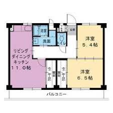 ビレッジハウス市原2号棟(2LDK/1階)の間取り写真