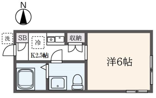 MAISON DE ANNE(1K/1階)の間取り写真
