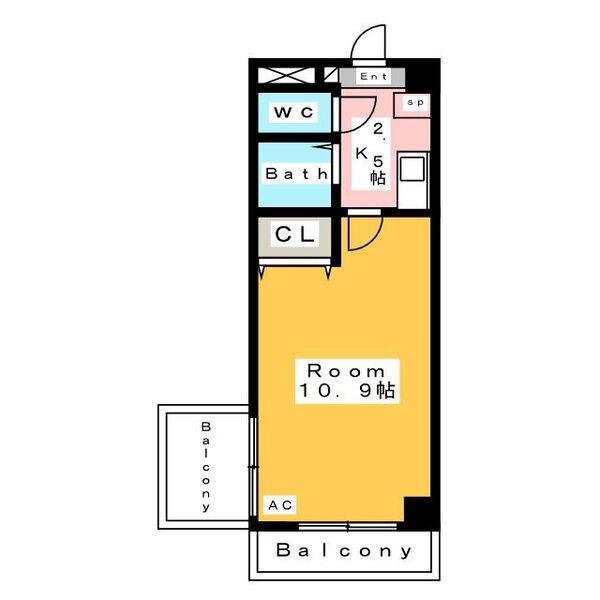 A・CITY相生(1K/6階)の間取り写真
