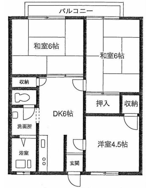 吉沢ハイツ(3DK/2階)の間取り写真