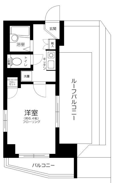メインステージ江戸川橋II(1K/5階)の間取り写真
