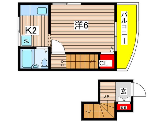 メゾン・ド・小岩(1K/2階)の間取り写真