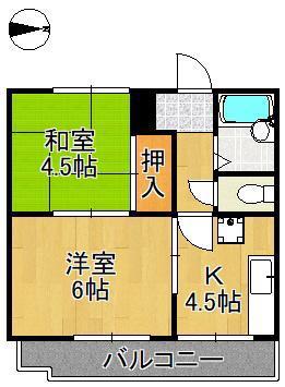 ギャラン小倉駅前(2K/7階)の間取り写真