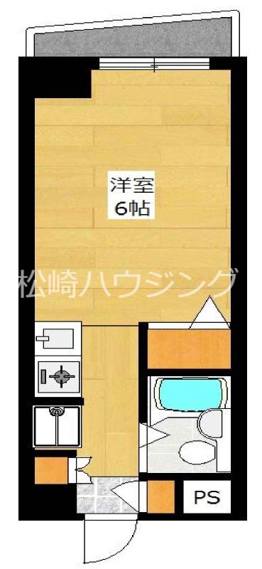 ハラスパジオ中野(ワンルーム/4階)の間取り写真