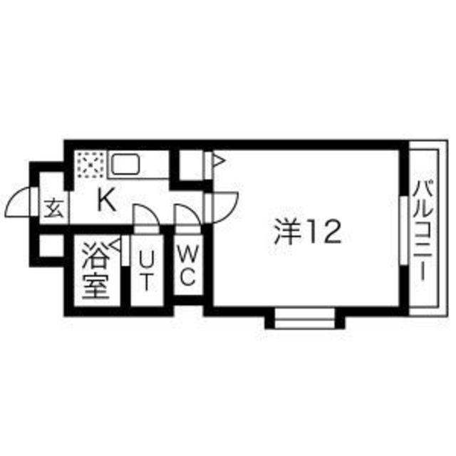 ル・レーヴ薬院(1K/5階)の間取り写真