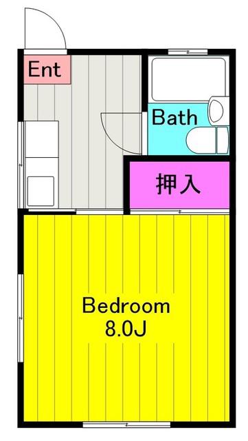 山吹荘2号館(1K/2階)の間取り写真