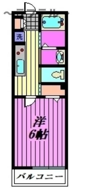 WILL ARC 狭山(1K/3階)の間取り写真