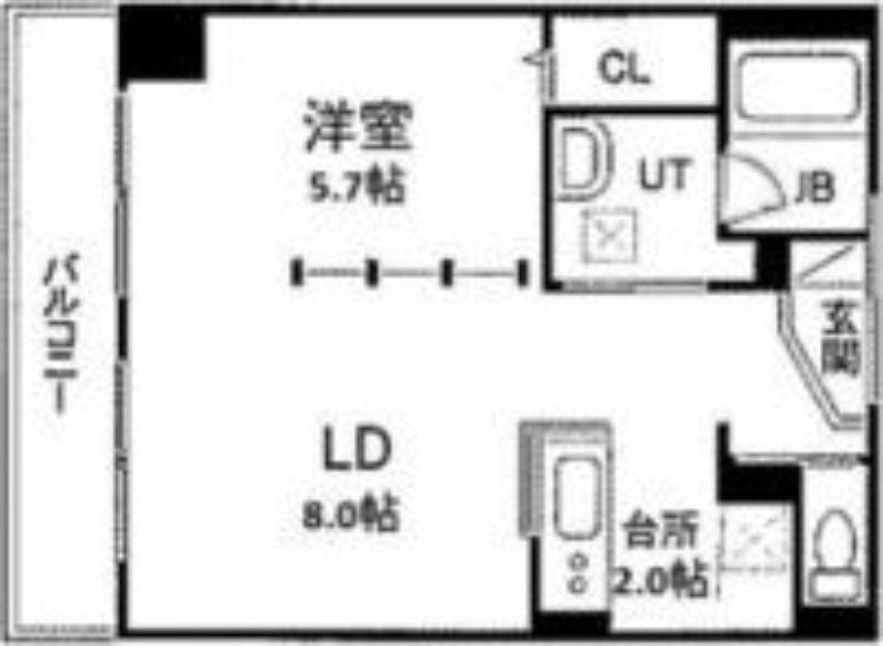ラ・メージュ(1LDK/4階)の間取り写真