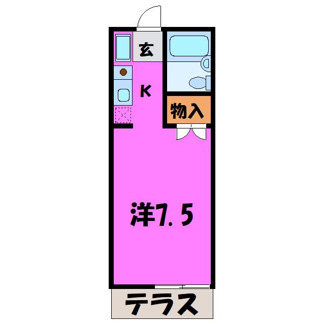 フォーシーズン新中野(1K/1階)の間取り写真