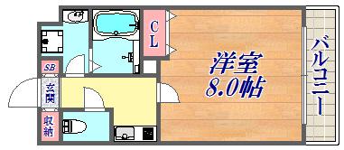 リアライズ神戸ウエスト(1K/2階)の間取り写真