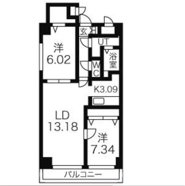 SQUAREMS6.14II(2LDK/4階)の間取り写真