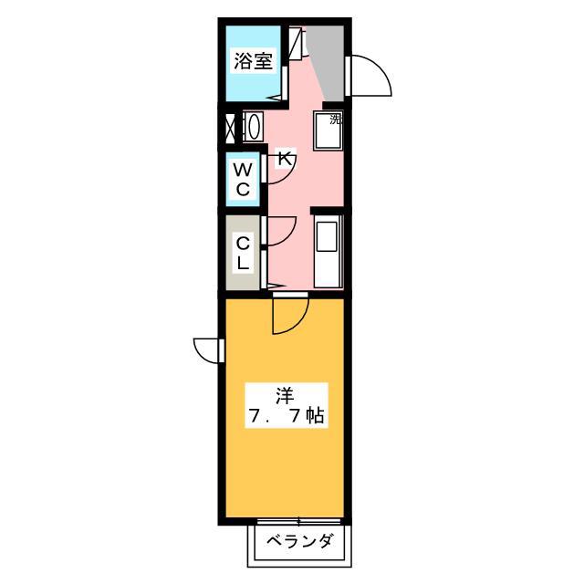 マープル(1K/2階)の間取り写真