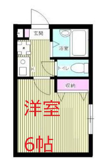 チェスナッツ戸越(1K/3階)の間取り写真