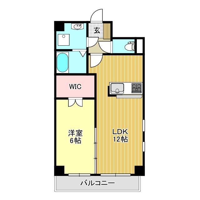 ミリュー(1LDK/3階)の間取り写真