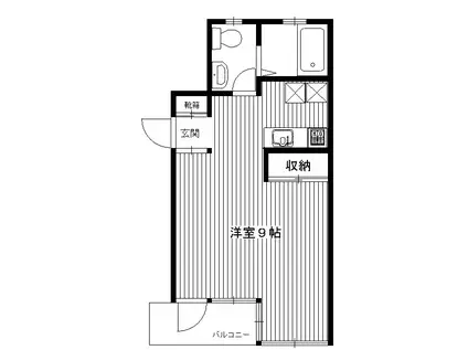イーストヒル渋谷(ワンルーム/2階)の間取り写真