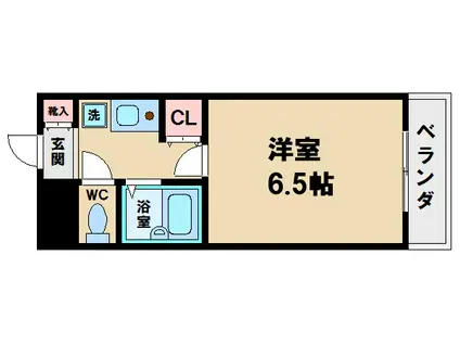 グランヴィ天王寺(1K/8階)の間取り写真