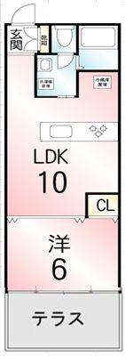 アーバンレジデンス(1LDK/1階)の間取り写真