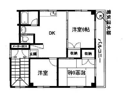 ファミーユタシロ(3DK/3階)の間取り写真