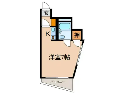 マンションKEI(ワンルーム/1階)の間取り写真
