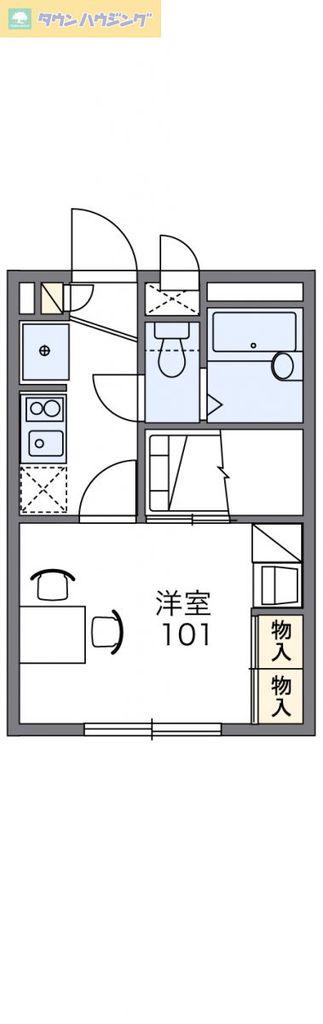 レオパレスエムワン(1K/3階)の間取り写真