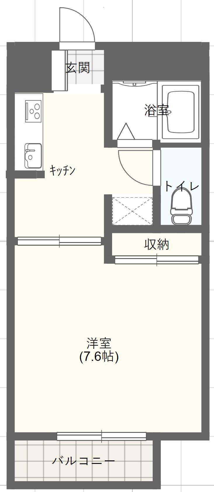 メゾンレシア東和田(1K/2階)の間取り写真