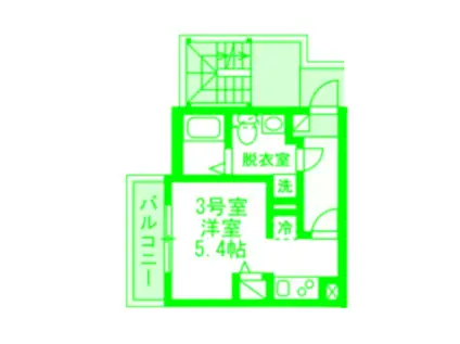 ベイルーム西横濱2(ワンルーム/2階)の間取り写真