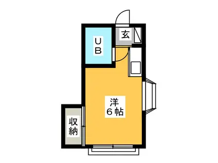 ハイムミユキ(ワンルーム/2階)の間取り写真