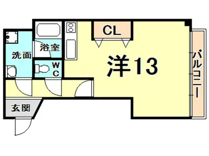枝川ハイツ(ワンルーム/4階)の間取り写真