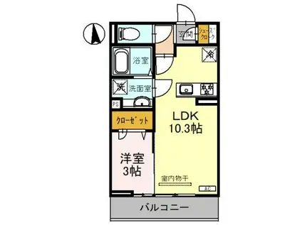 ステンルークス(1LDK/2階)の間取り写真