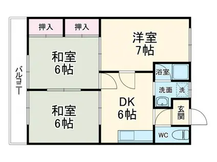 メゾンソレイユ(3DK/3階)の間取り写真