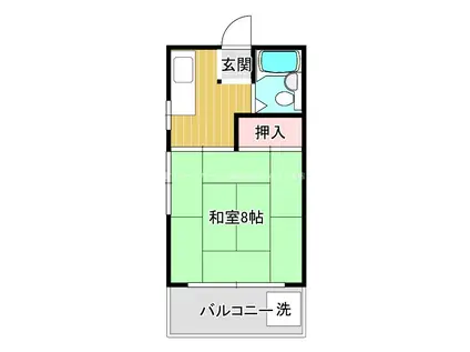 明和マンション(1K/5階)の間取り写真