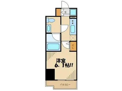プレール・ドゥーク笹塚Ⅱ(1K/8階)の間取り写真
