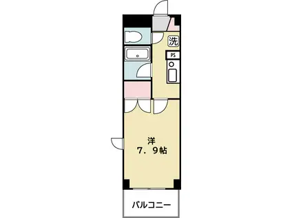 ロイヤルヒルズ栄(1K/3階)の間取り写真