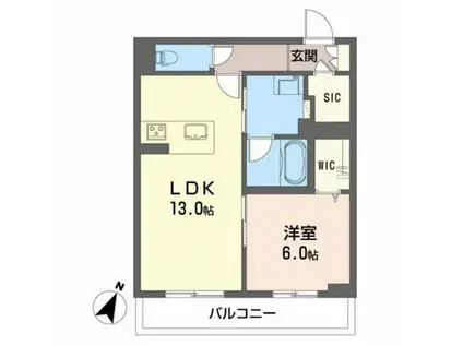 CASA GLORIA ENCANTO(1LDK/3階)の間取り写真